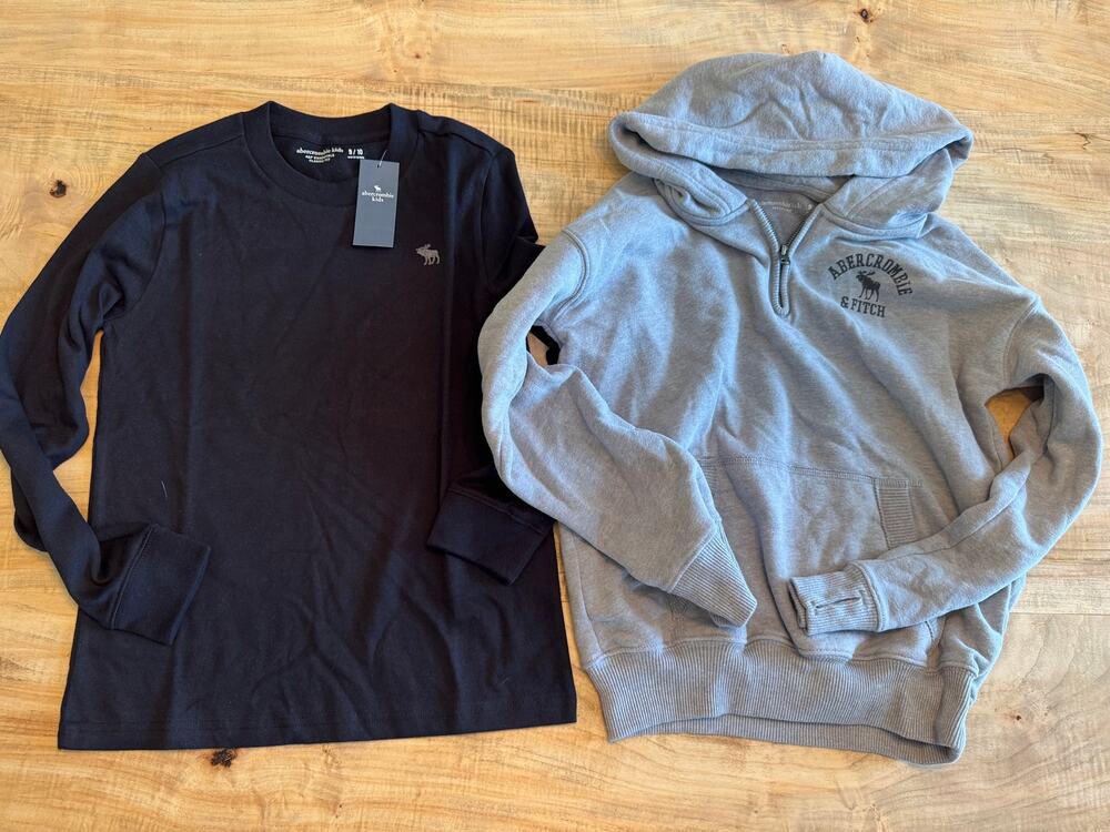 Abercrombie kids sweatshirt/tshirt bundle size 9/10